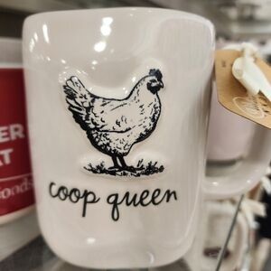 Totally Cute Rae Dunn Coop Queen White Mug